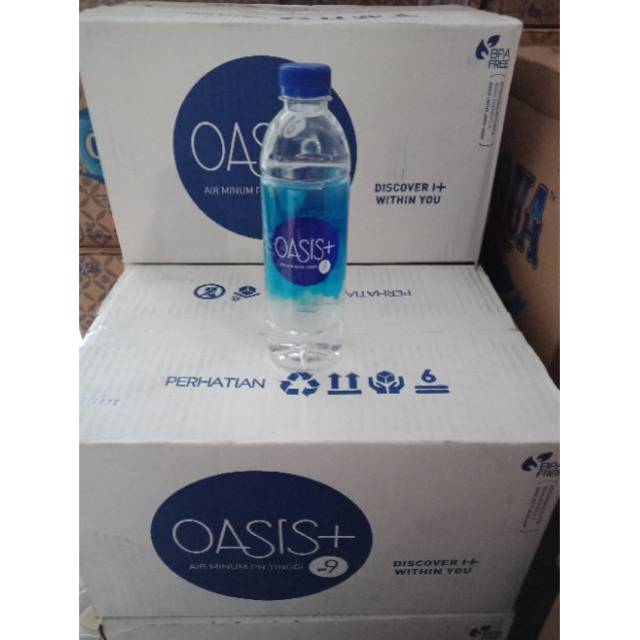 

Oasis+PH 9 ukuran 500ml isi 24botol