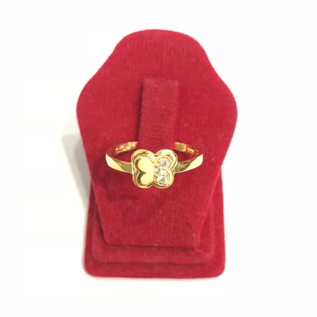 Cincin Kupu-kupu Simple (Emas Asli Kadar 700)