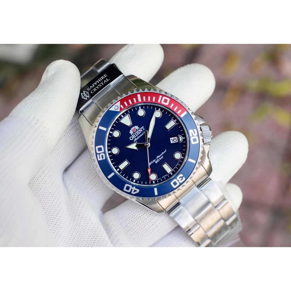 Jam Tangan Pria Orient Triton Ra Ac0k03l10b Automatic Sapphire Blue Dial Pepsi Bazel Stainless Steel Shopee Indonesia