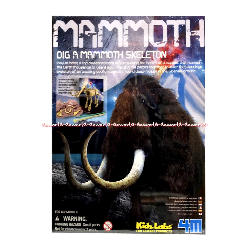 4M Mammoth Dig a Mammoth Skeleton Mainan Tulang Binatang Purba
