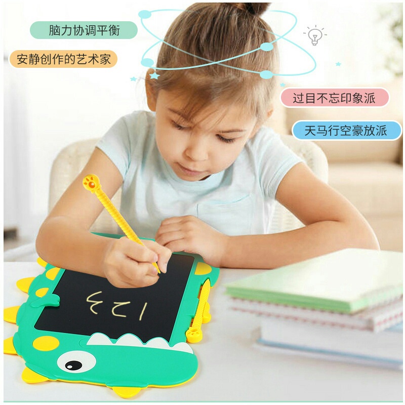 LCD Drawing Writing Tablet Anak dan Dewasa | Papan tulis kekinian, papan tulis led Papan Tulis Gambar /Papan Tulis Anak LCD Writing Color Board 8.5&quot; Papan Tulis Tablet Anak / Mainan Edukasi Anak Motif Dino Pinguin