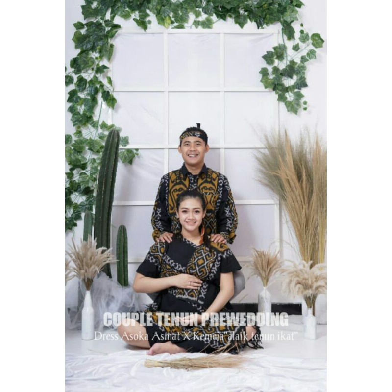 Baju Tenun Couple Tenun Couple Prewedding Mandala Dress Tenun Kemeja Panjang