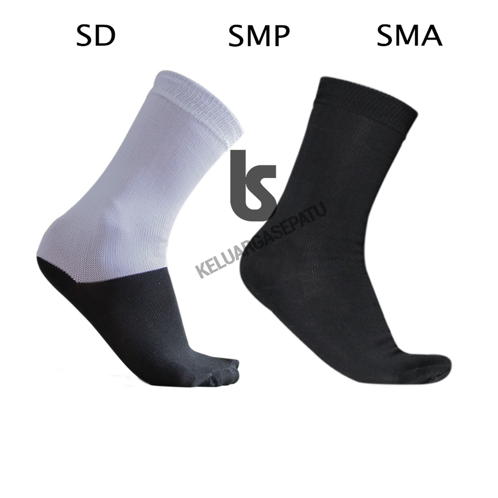 Kaos kaki sekolah anak SD SMP SMA hitam bahan spandek termurah grosir