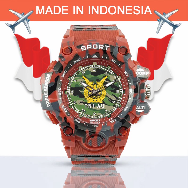 (SPECIAL EDITION) JAM TANGAN LOGO TNI-AU WATER RESISTANT NO.17