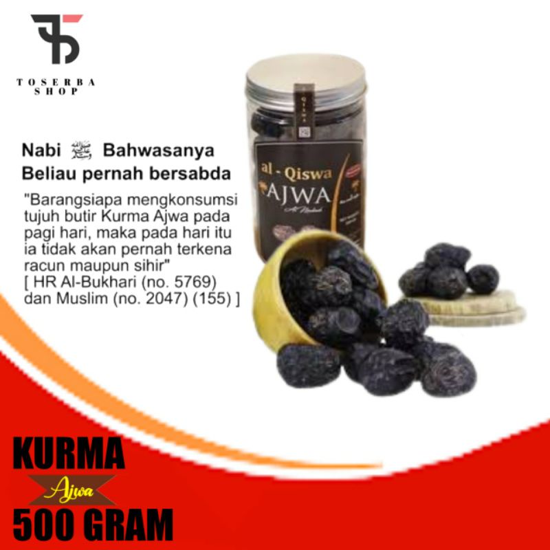 

KURMA AJWA AL-QISWA 500 GRAM / KURMA NABI / KURMA