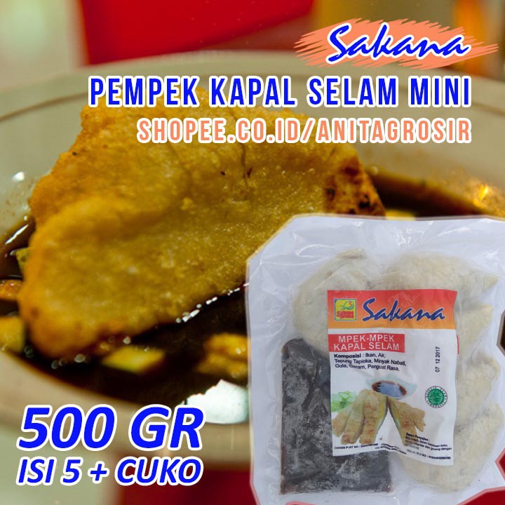 

SAKANA Pempek Ikan Kapal Selam + Cuko 400gr / Mpek-Mpek / Empek-Empek Sakana Food Tanpa Pengawet