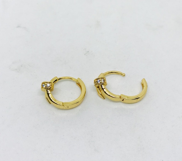 Anting model paku //anting wanita lapis emas //anting