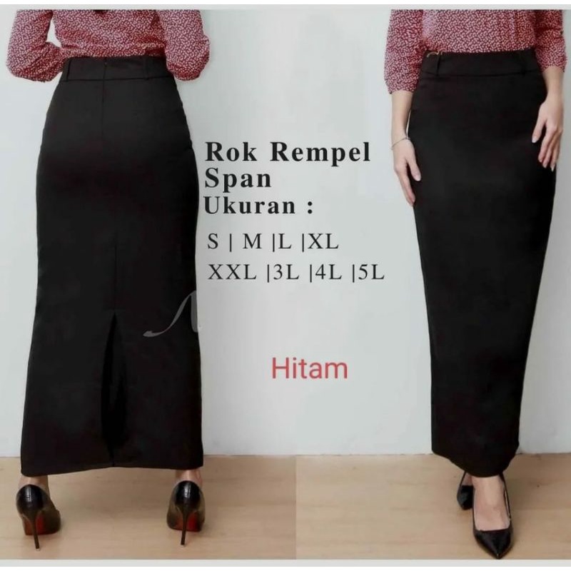 Rok span kerja wanita/ Rok hitam Rampel READY rok kantor rok wanita kain PWM130