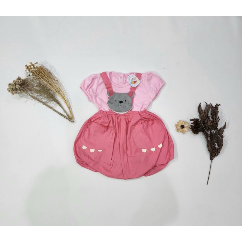 baju anak perempuan set dress balon baby girl