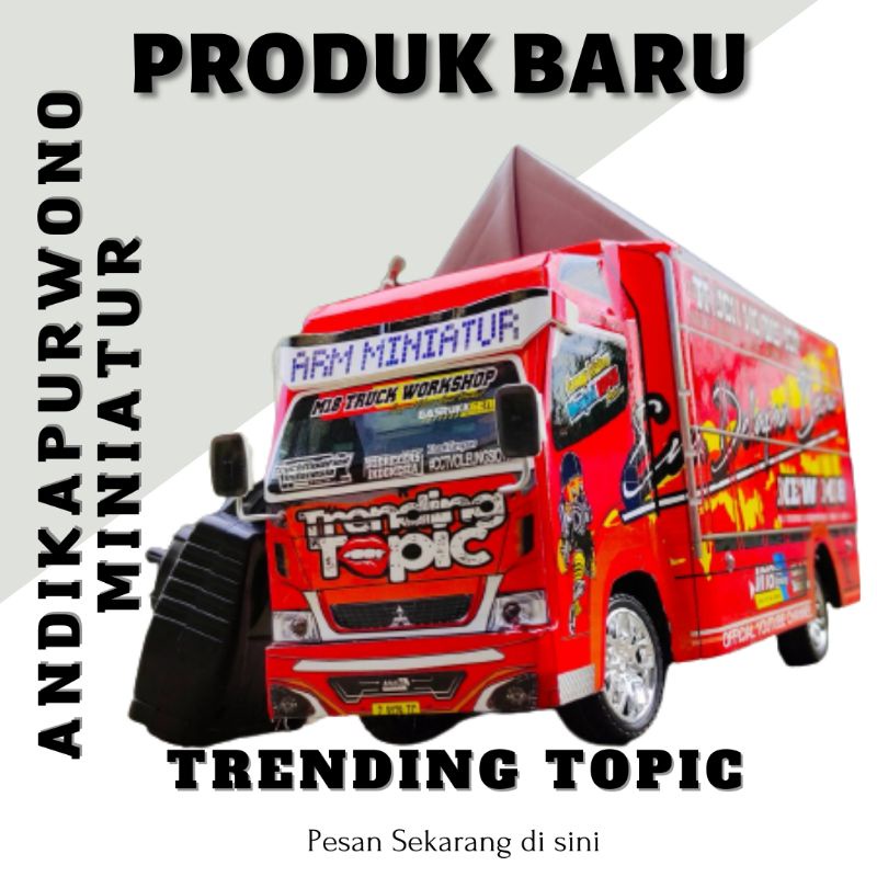 Miniatur Truck Canter Remot (rc) Oleng 43cm Full Lampu
