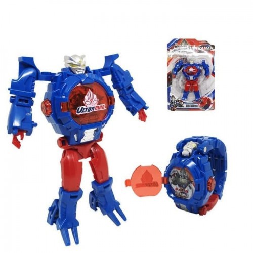 Jam Tangan Watch Anak Robot Besar Ultraman mainan transformer Robot Deformation M-02 LIMITED DIGITAL