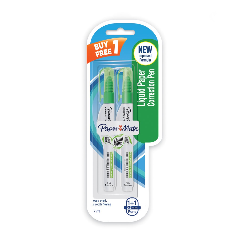 

Liquid Paper Correction Pen / Tip Ex Cair 7ml - Isi 2 pcs