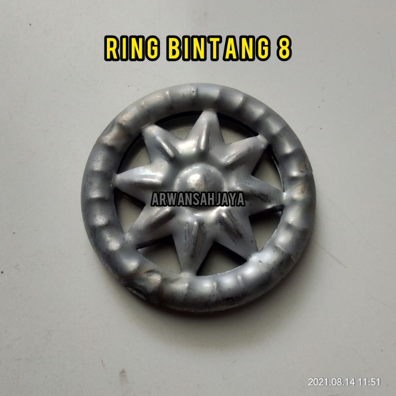 RING BINTANG 8 ORNAMEN PAGAR BESI