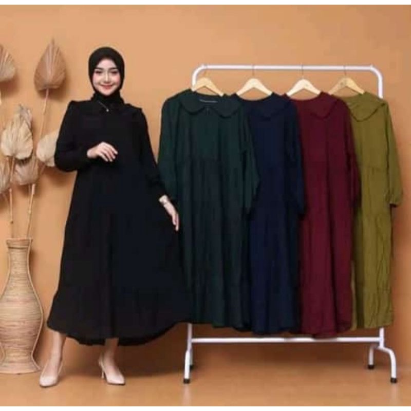 Gamis Katun Rayon Polos Terlaris