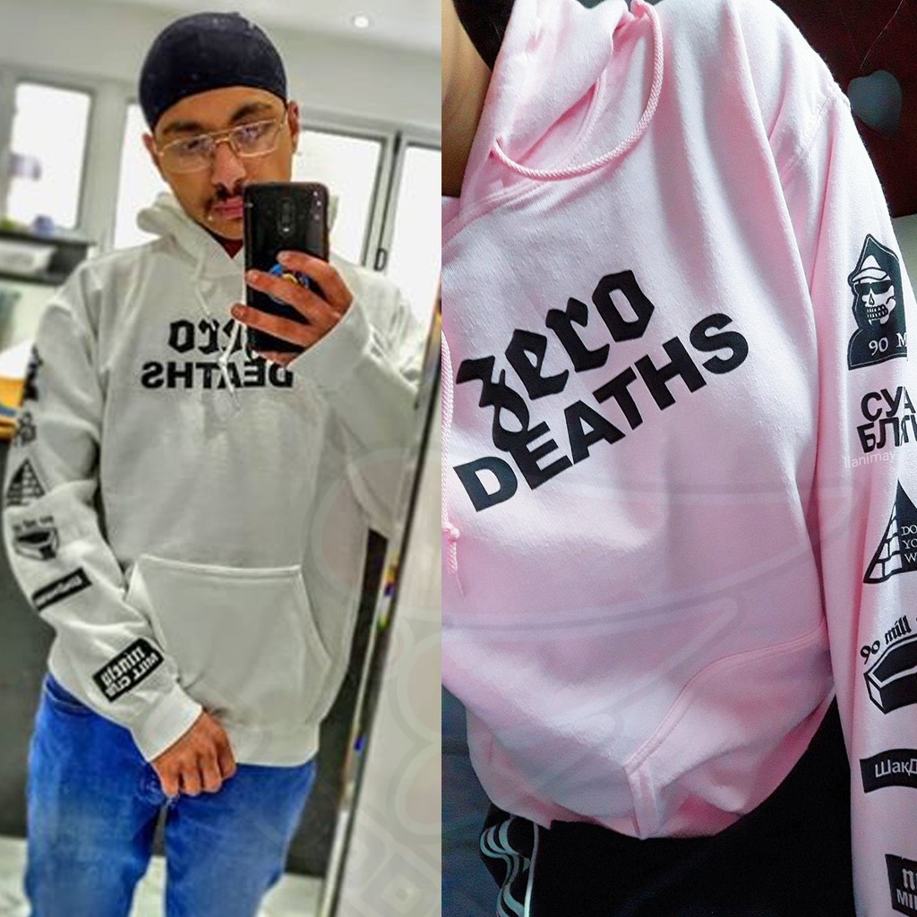 zero deaths pink hoodie