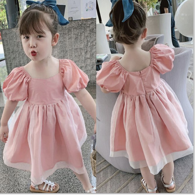 babyfit a- AYPINK  baju dress terusan anak perempuan lengan balon puff
