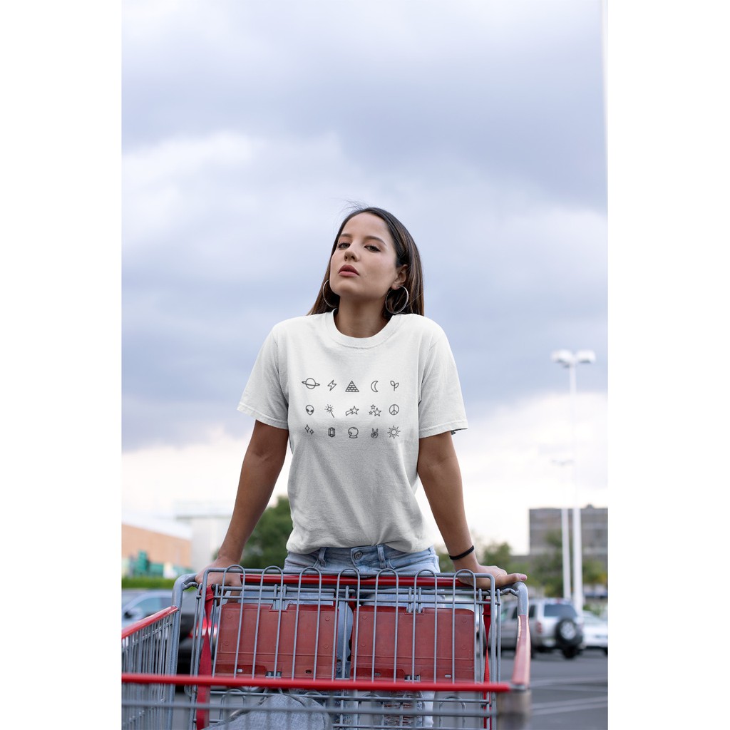 Tshitrallday Kaos Premium Unisex Pria &amp; Wanita bisa Oversize 100% Cotton Combed GRAPHIC SUN PLANET