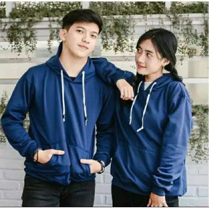 SWEATER COUPLE POLOS WANITA - PRIA 14 WARNA / HOODIE COUPLE UNISEX /JUMPER Fleece NORMAL SIZE M L XL