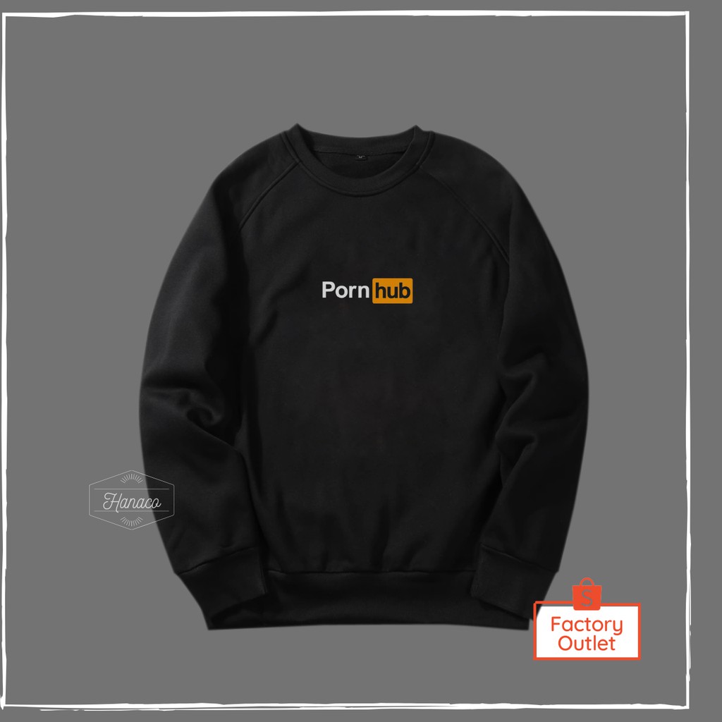 New Arrival Crewneck Simpel porn hub Terbaru Harga Segera Miliki Sweater Original Hacker Crewneck Black Motif Simpel Pria dan Wanita Premium Quality ALEEJOE65