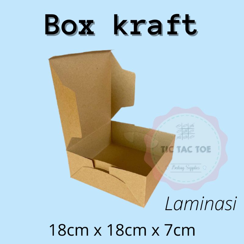 box coklat dos coklat kotak coklat box laminasi dos laminasi box coklat laminasi 18x18x7 (isi 10pcs)