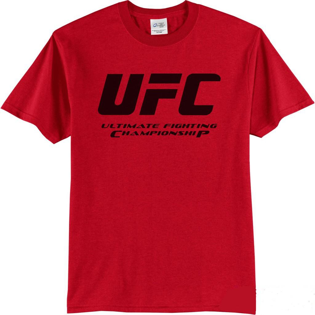 KAOS UFC MMA ULTIMATE FIGHTING CHAMPIONSHIP CUSTOM LENGAN PENDEK MERAH TSHIRT PRIA WANITA