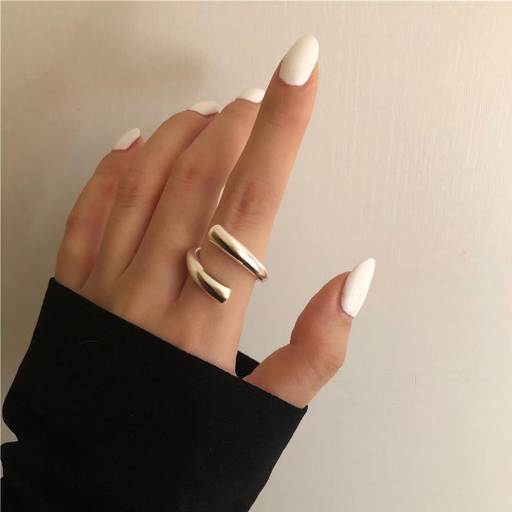 Mxbeauty Pembukaan Cincin Rasa Tinggi Hadiah Berongga Tidak Teratur Halus Buatan Tangan Perhiasan Fashion