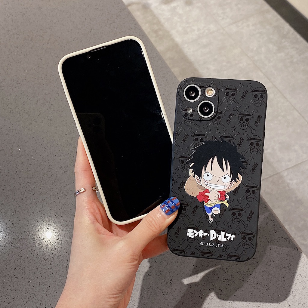 Soft Case Silikon Motif Anime One Piece Untuk IPhone 11 12 13 Pro Max X XS XR 7 8 Plus