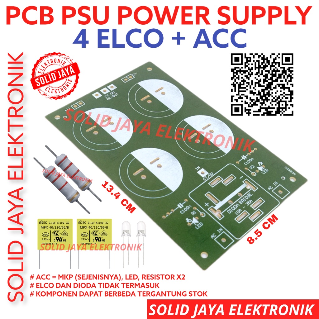 PCB PSU 4 ELCO CAPASITOR KAPASITOR ELKO 4ELCO 4ELKO POWER SUPLY REGULATOR POWER SUPPLY CIRCUIT PAPAN PCB ELCO REG PSU CIRCUIT BOARD PAPAN PCB