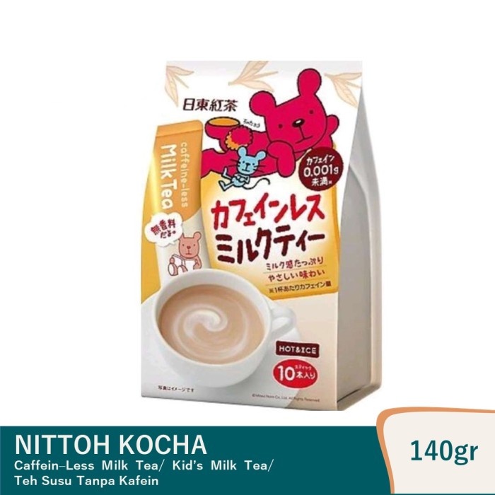 

NITTOH Kid's Milk Tea Japan 140gr - Teh Susu tanpa Kafein - Teh Jepang