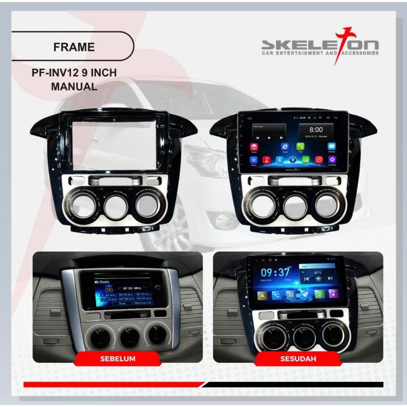 FRAME HEAD UNIT ANDROID 9 INCH INOVA 2012UP MANUAL SKT- PFINV12-9 INCH