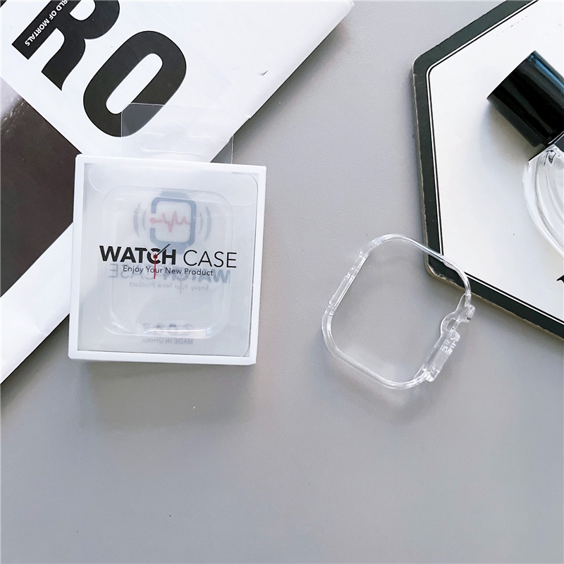 Case Untuk Apple Watch Serie8 7 6 SE 5 4 3 2 1 iWatch case ultra 49MM 45mm 41mm 44mm 40mm 38mm 42mm Screen Watch PC case