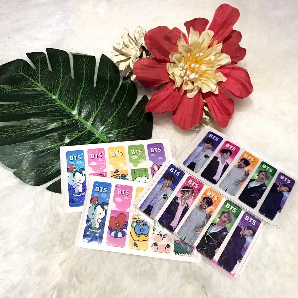 [ COD ]   STICKY NOTE PLASTIK HOLOGRAM BT21 BTS KPOP 1 SET 100PCS / STICKY NOTES BT21 BTS KPOP TERMU-2