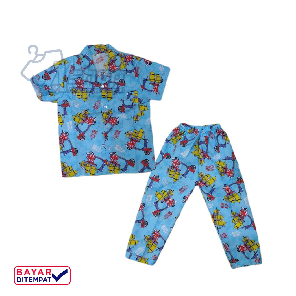 Baju Tidur Anak / Piyama Anak Karakter Minions