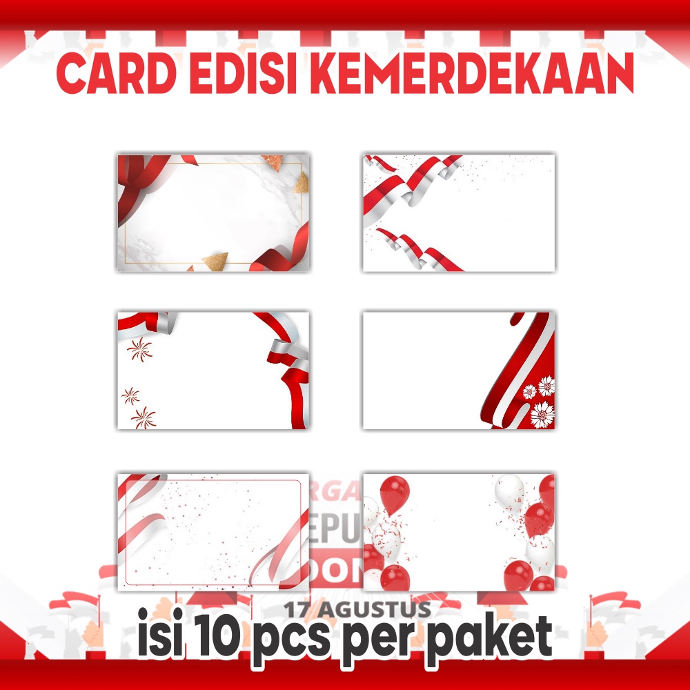 

kartu ucapan | Blank Card edisi kemerdekaan isi 10 pcs