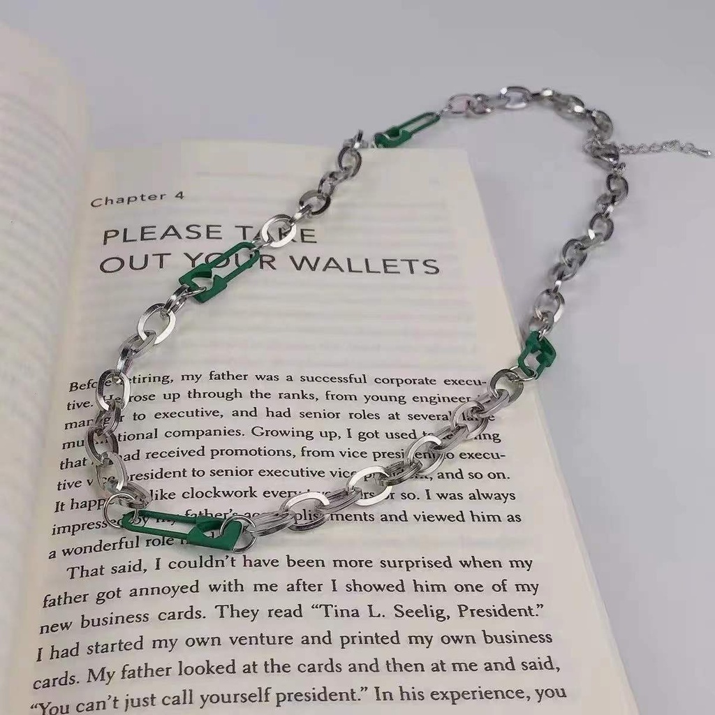 Kalung Rantai Tebal Gaya Punk Hip Hop Bahan Metal Untuk Wanita