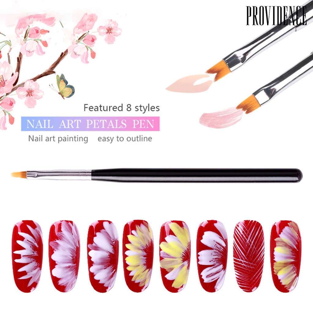 Providence Petal Heads Nail Painting Pen Images Drawing Portable Nail Brush Short Handle Various Shapes Pen for Manicure