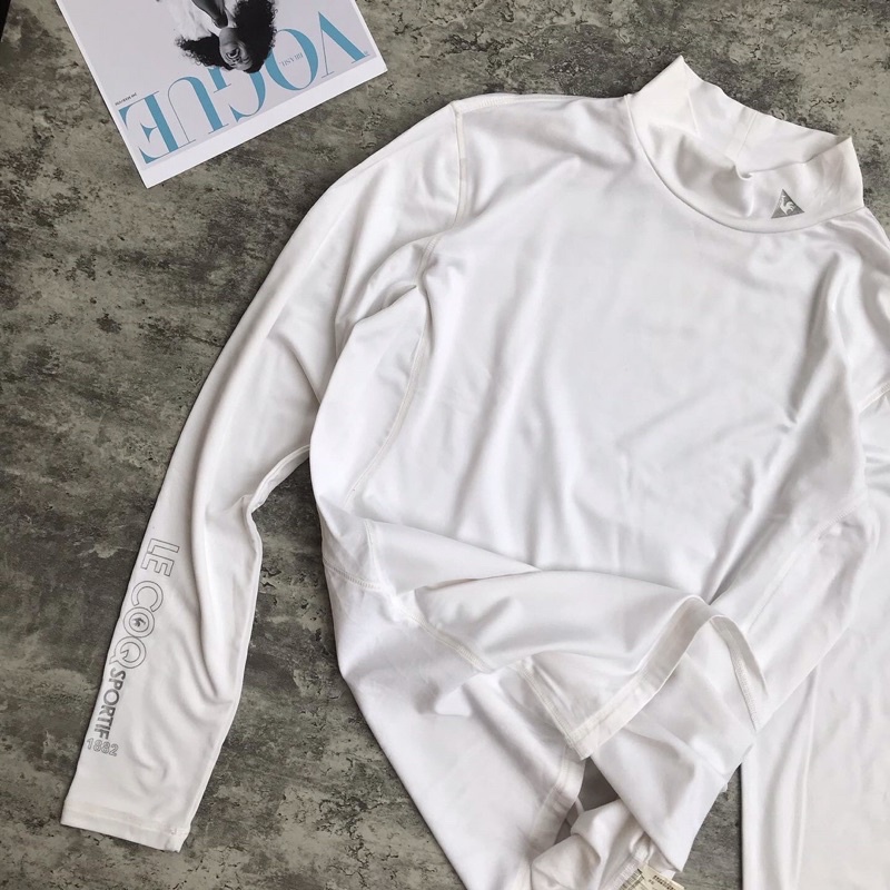 Le Coq Sportif Original Kaos Dry Fit Baselayer Putih