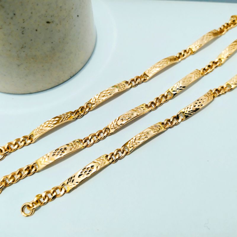 Gelang Swasa ORI Dewasa Model Rantai Plat PIPIH Untuk Dewasa Terbaru.elagan warna Cantik dan menarik