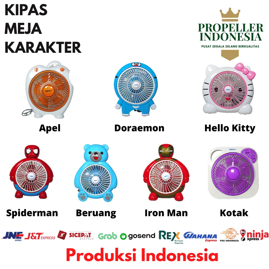 Kipas Angin Meja Karakter 8Inch Desk Fan Portable