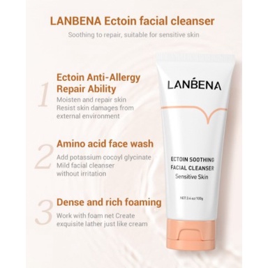 [BPOM] LANBENA Ectoin Soothing Facial Cleanser - Untuk Kulit Sensitive