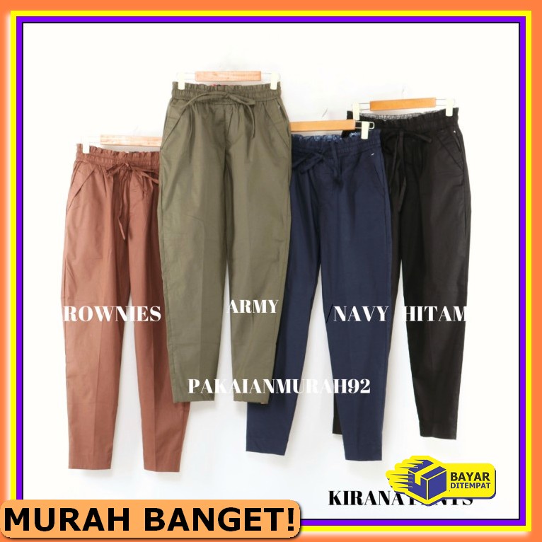Celana Bigsize Wanita/Celana Wanita Kekinian/Celana Kain Wanita P GW827 Pakaianmurah92 Celana Panjan