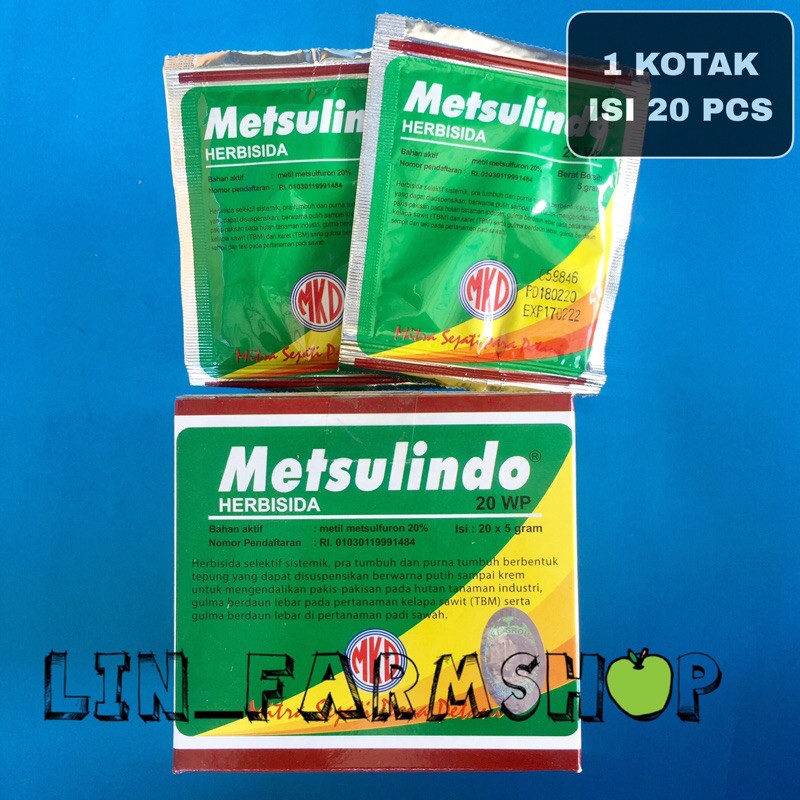 Jual Metsulindo Wp Box Kotak Herbisida Metil Metsulfuron Indonesia Shopee Indonesia