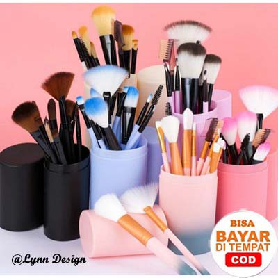 Kuas Make Up Tabung 10pcs Make Up Brush 10 Set In 1 Tube Import Murah_Lynn Design