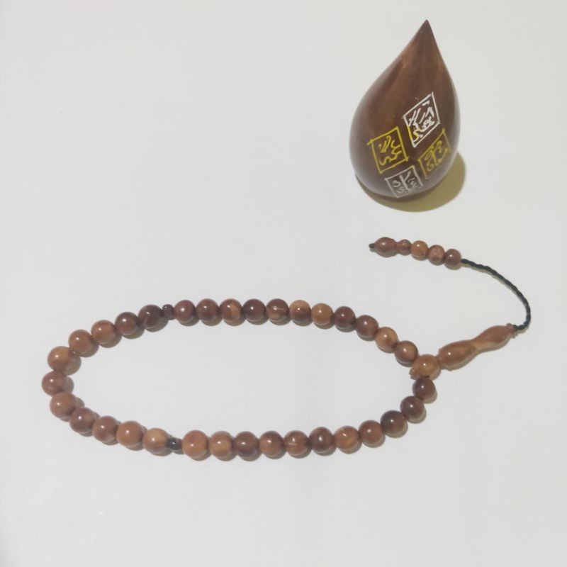 Tasbih kauka kaokah 33 bulat coklat original koka kokka kauka