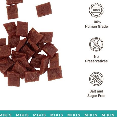 Mikis - Snack Anjing, Dog Treats, 100g Dog Snack - Beef Dice