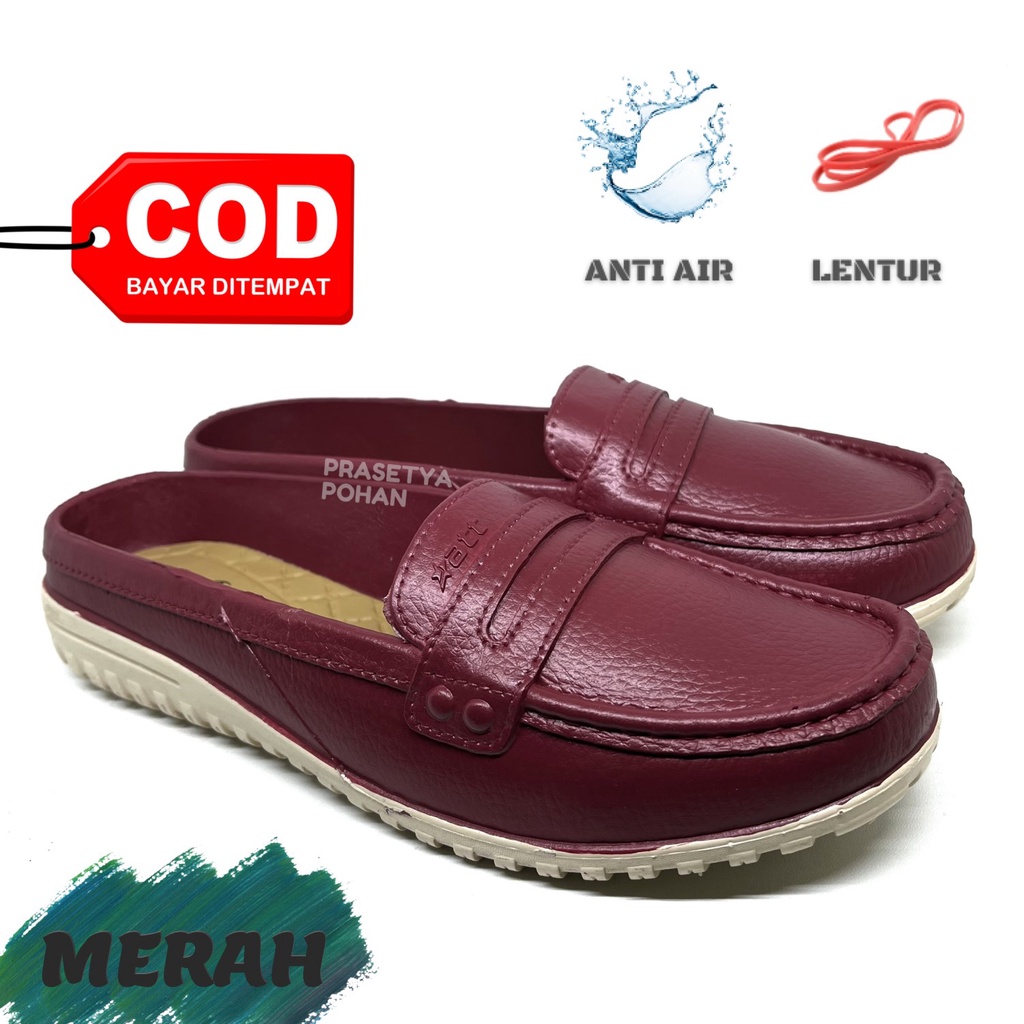 Sepatu Karet Wanita Anti Air dan Awet - Sepatu Slop Wanita - Slip On Wanita