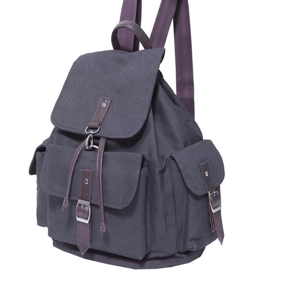 Modern.. TAS RANSEL CEWEK PEREMPUAN MURAH TERBARU 2023 Tas Ransel Wanita Travel Bag Korea Abu-abu