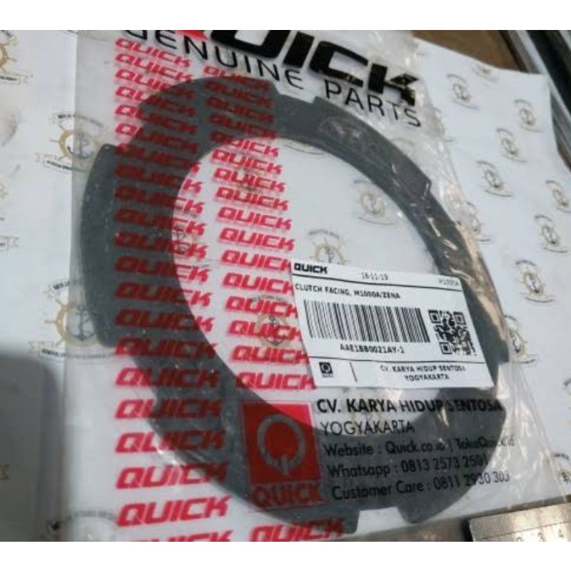 Termurah Zena M1000 Traktor Quick Clutch Facing Kampas Kopling Kain