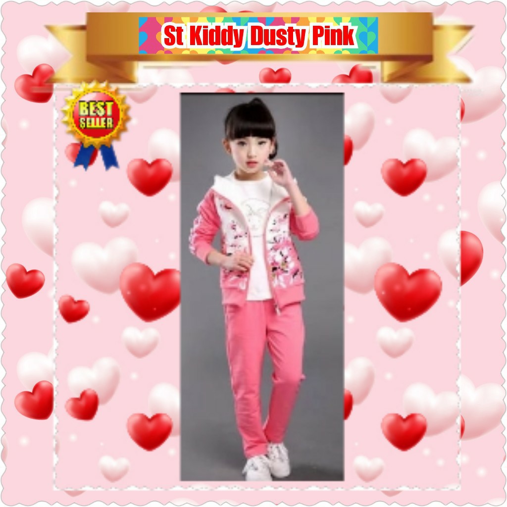 SETELAN KIDDY JAKET DAN CELANA PJ BUNGA BUNGA