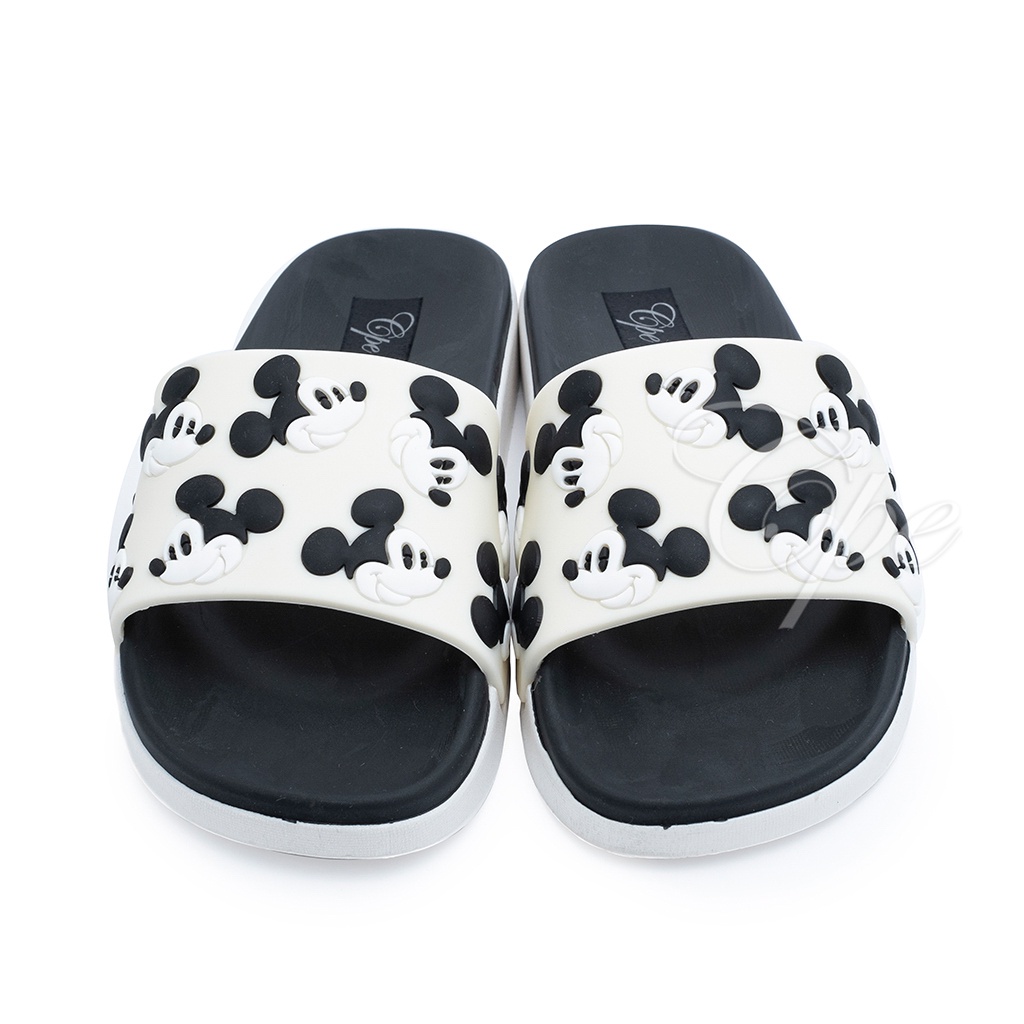 CALL  SLPT MKEY Sandal Slop Slip On Teplek Wanita Sandal Cewek-White